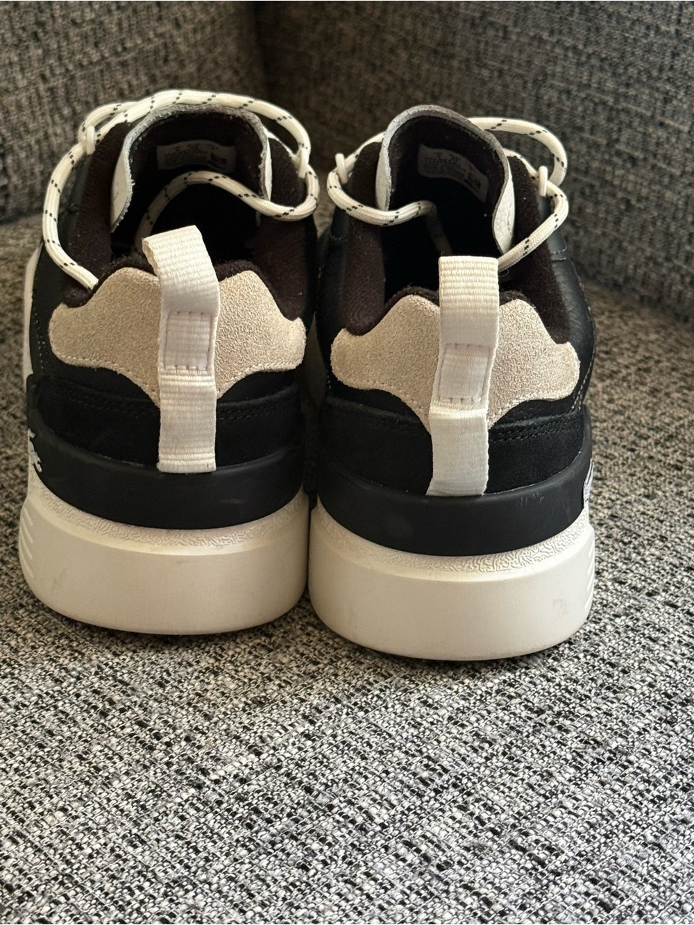Lacoste Black and Cream Chunky Lace-Up Sneakers - Picture 5 of 5